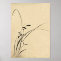 Grasses Hokusai 葛飾北斎 Poster