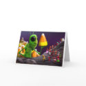 Grasshopper and Ants Halloween cards