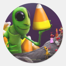 Grasshopper and Ants Halloween Sticker