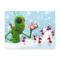 Grasshopper and the Ants Christmas Postcard