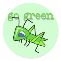 Grasshopper Go Green T-shirts and Gifts stickers