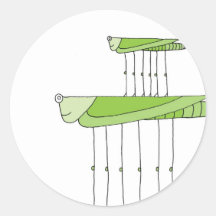 Grasshopper Stack Round Stickers