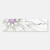 grassy flowers bumper sticker