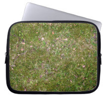 Grassy ground texture computer sleeve
