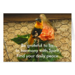 Grateful Haiku/Birds On Card