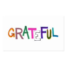 Grateful thank you appreciation modern word art business cards