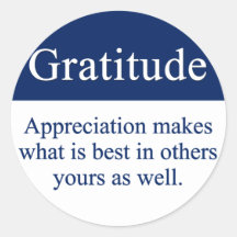 Gratitude brings out the best sticker