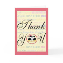 Gratitude means the same in any language greeting cards