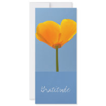 Gratitude Poppy Bookmark Personalized Invitations