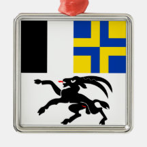 Graubünden Flag Christmas Tree Ornament