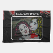 'Graveyard Girlfriends' Zombie American MoJo Kitch Towels