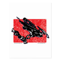 GRAVITY-SLED-in-RED Postcards