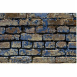 Gray and blue painted weathered brick texture cut outs