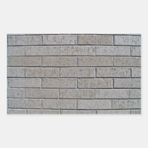 Gray Brick Wall Seamless Pattern Rectangle Stickers