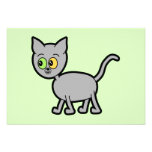 Gray Cat with Odd Eyes. invitations