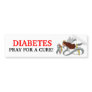 "Gray Diabetes Ribbon" Ethnic Awarenesss Angel Bumper Sticker