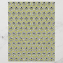 Gray Gold Clubs pattern Custom Flyer