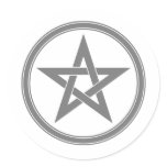 Gray Pentacle Sticker