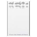 Gray Shorebirds Stationery