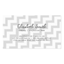 Gray Sidestep Chevron Pattern Cute Business Card