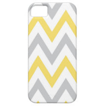 Gray & Yellow Chevron iPhone 5 Cases