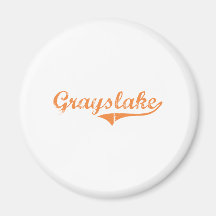 Grayslake Illinois Classic Design Magnet