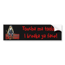 Grease Monkey Customised Toolbox Sticker (Red)