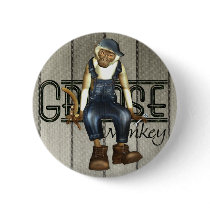Grease Monkey Mechanics Pin-Back Badge