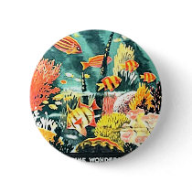 Great barrier coral reef button