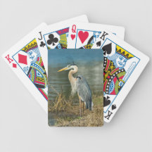 Great Blue Heron Bird Playing Cards