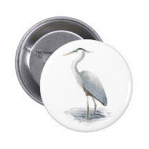 Great Blue Heron Button