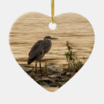 Great Blue Heron Christmas Ornament