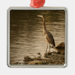 Great Blue Heron Christmas Ornaments
