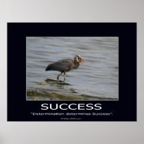 Great Blue Heron Motivational Poster