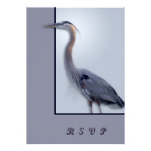 Great Blue Heron Personalized Invitations
