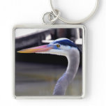 Great Blue Heron Profile keychains
