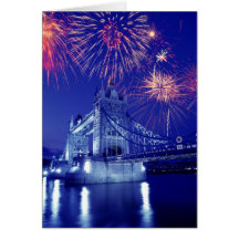 Great Britain, London. Fireworks over the Tower Card
