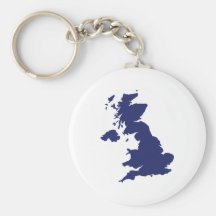 Great Britain Map Keychain