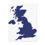 Great Britain Map postcards