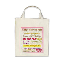 Great British Puddings Canvas Bags