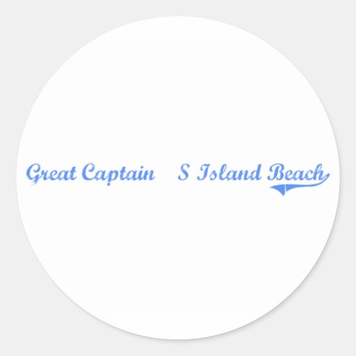 Great Captain'S Island Beach Connecticut Classic D Round Stickers