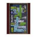 Great Commission Mathew 28 Chalkboard postcards