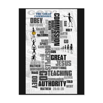 Great Commission Mathew 28 (v2) Postcards by word_clouds