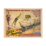 Great Costellos Trapeze Show Circus Poster postcards