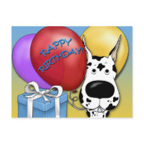 Great Dane Birthday Postcard