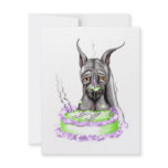 Great Dane Black Birthday Cake Face Personalized Invitation