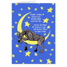 Great Dane Black Twinkle Greeting Card
