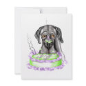 Great Dane Black UC Birthday Cake invitations