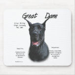 Great Dane (blackA) History Design mousepads