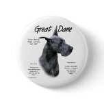 Great Dane (blue) History Design buttons